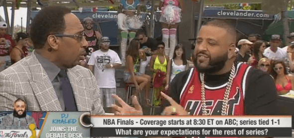 DJ Khaled Says San Antonio Spurs ‘Cheated’ to Win Game 1 of NBA Finals During ESPnNAppearance