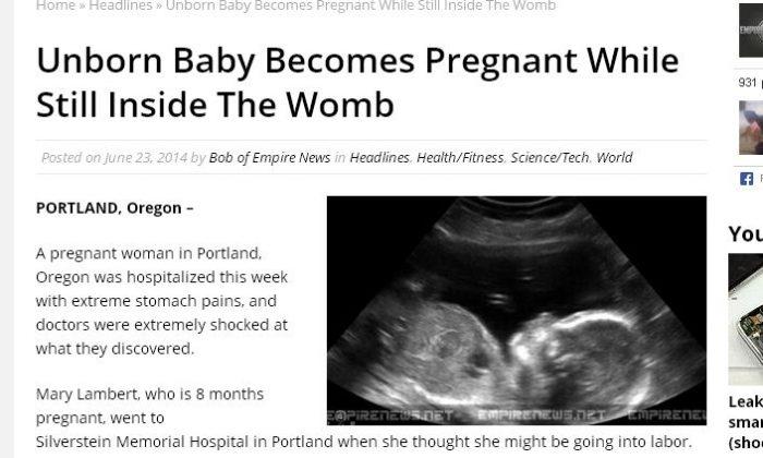 Unborn Baby ‘Pregnant While Still Inside The Womb’ Article is Fake; Mary Lambert Report Not Real