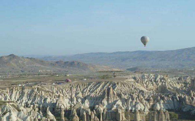 Flying a Hot Air Balloon in Cappadocia, Turkey