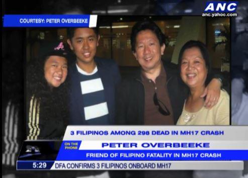 Irene Gunawan, Sherryl Gunawan, Darryl Gunawan ID'd as Filipino Victims of Flight MH17 Crash (+Photos)