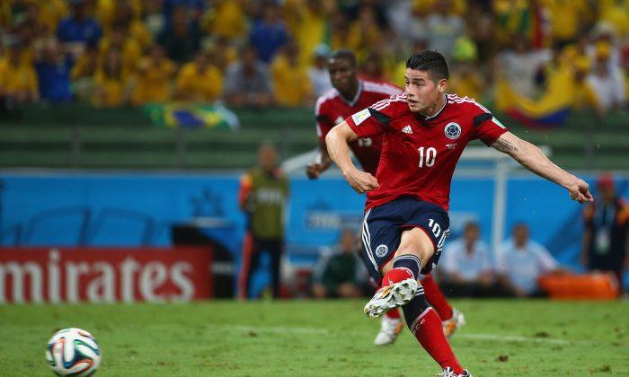 James Rodriguez Penalty Video: Watch Colombia Star Score Against Brazil Today