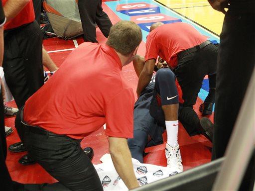 Paul George Injured Photos, Video: Pacers Forward Suffers Leg Injury During Team USA Scrimmage, and Hospitalized