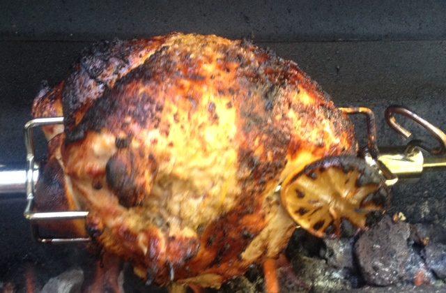 Spit Roasted Turkey on the Grill