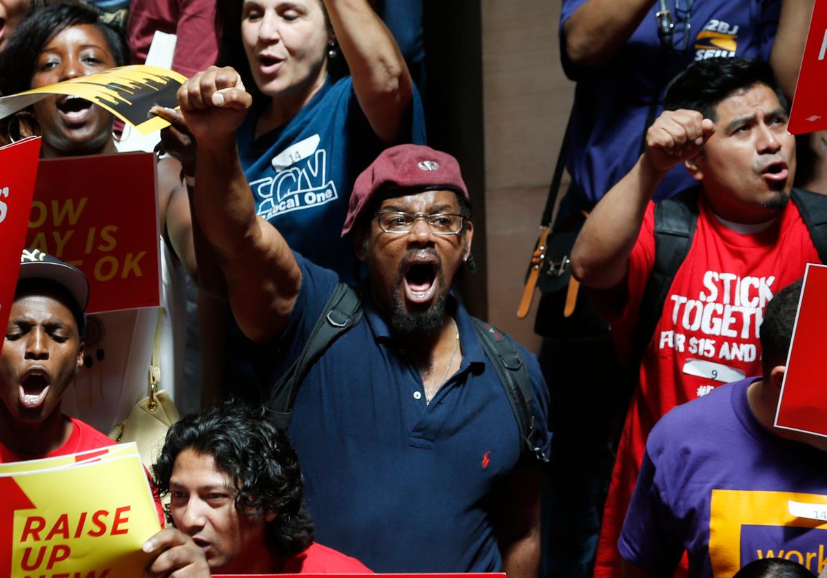 Workers Rally in NYC for Minimum Wage Increase, Demands Reach $30