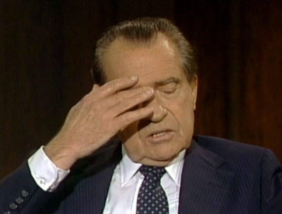 Former President Richard Nixon talks about his 1974 resignation in a series of interviews conducted by former White House aide Frank Gannon in New York City on June 10, 1983. (Copyright Raiford Communications/AP Photo)