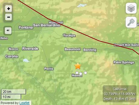 Earthquake Today in California: Quake Hits Near San Jacinto, Hemet, San Bernardino in Southern California