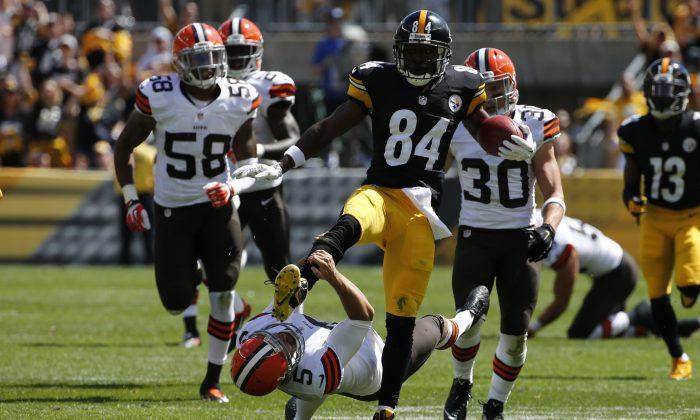 Antonio Brown Video: Steelers WR Kicks Browns Punter on a Return (+Photo)