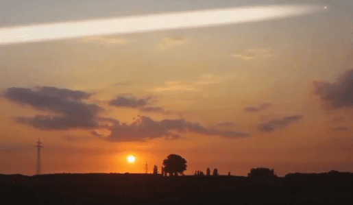 UFO Appears During Sunset Time Lapse Video (Video)