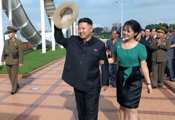Kim Jong Un and Ri Sol Ju in a file photo (KCNA)