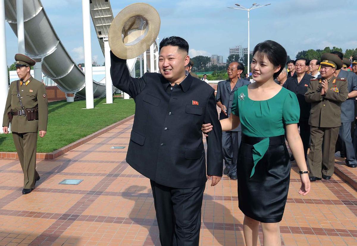 Kim Jong Un and wife Ri Sol Ju in a file photo (KCNA)