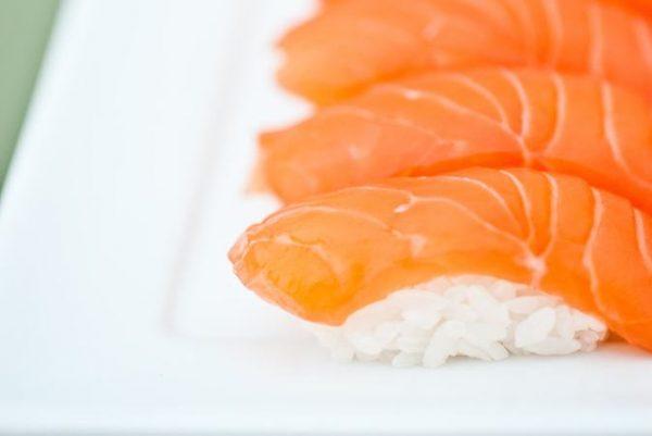 Salmon sushi. (Courtesy of Stephen STARR)