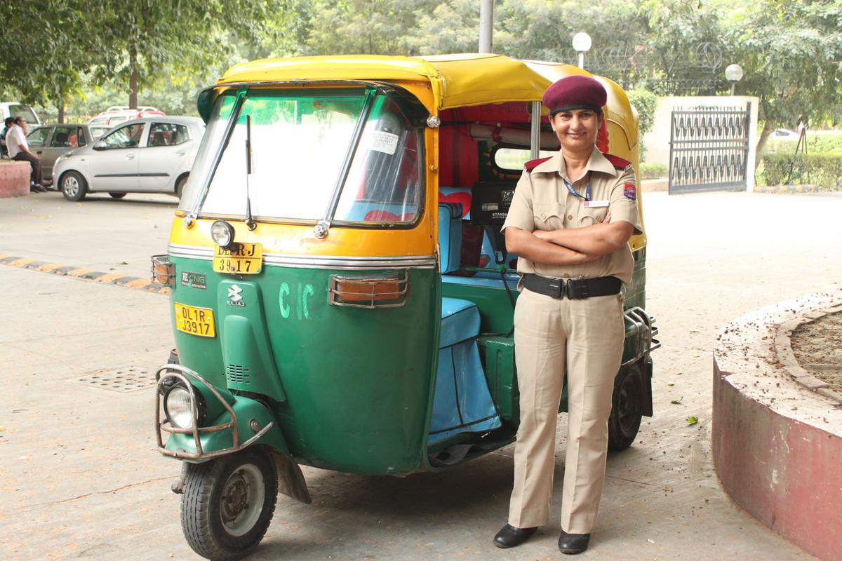New Delhi’s Only Female Three-Wheeled Taxi Driver