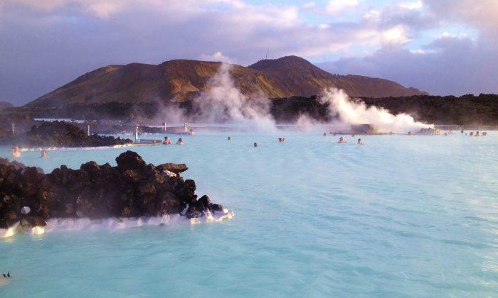 Soaking in the Blue Lagoon, Iceland