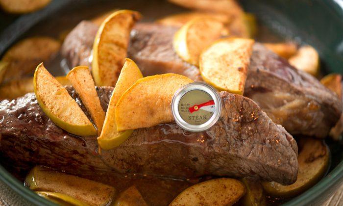 Steak is Great Baked With Apples 