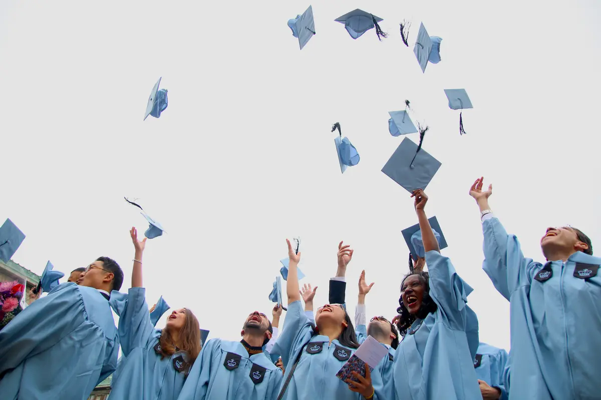 Students from Columbia University's School of International and Public Affairs graduate on May 22, 2014. (Allen Xie/Epoch Times)