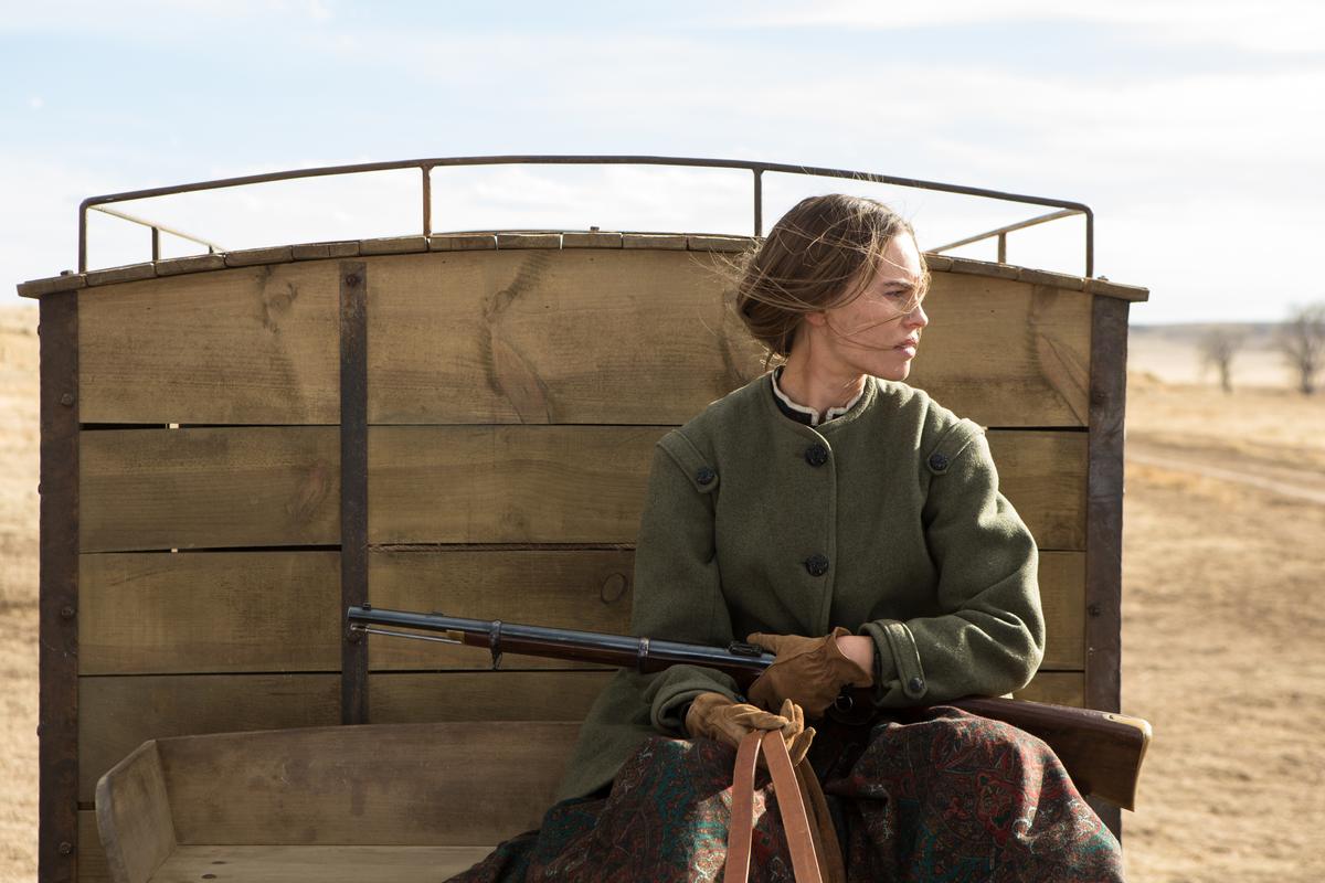 Hilary Swank as pioneer woman Mary Bee Cuddy in "The Homesman." (Roadside Attractions)