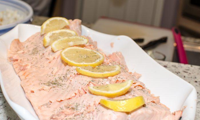 Healthy Poached Salmon for the New Year