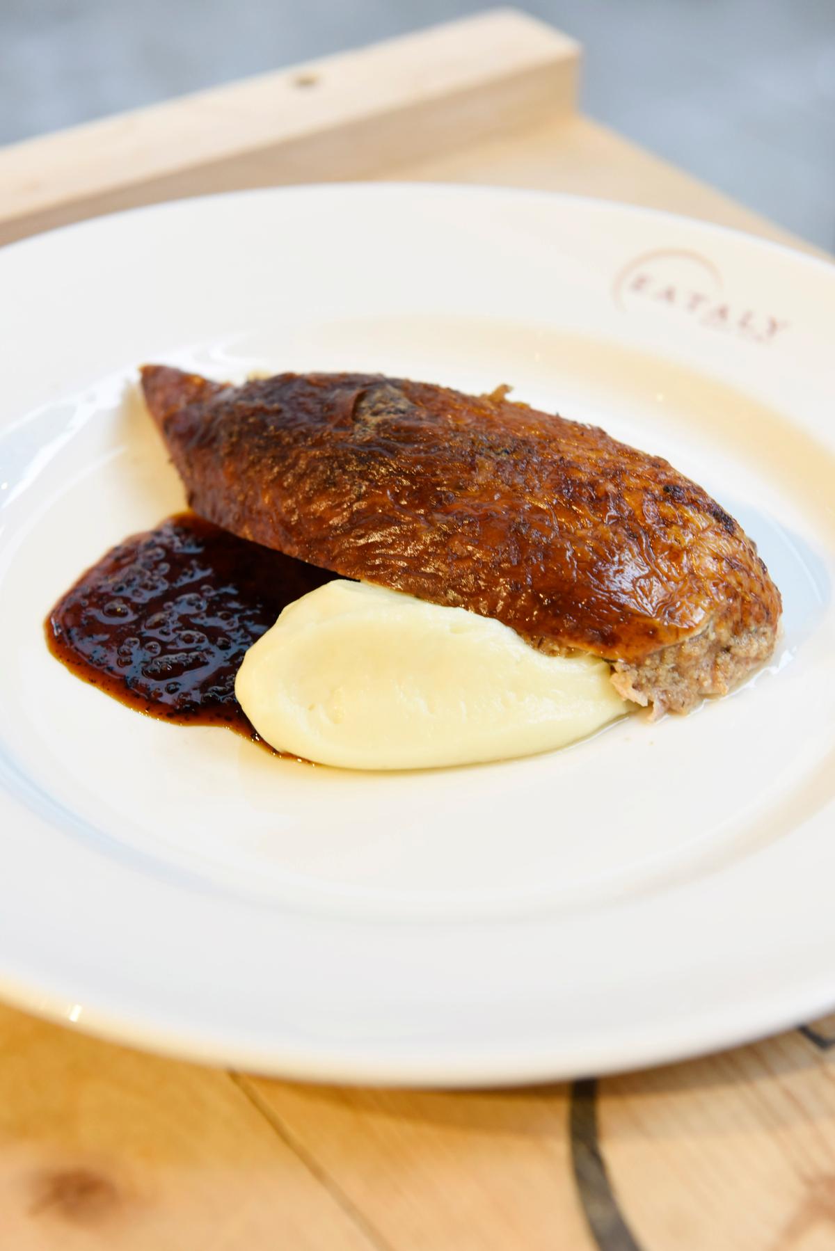 Whole Roasted Chicken with Black Truffle Brioche Stuffing