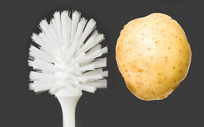 Find Out Why the Best (and Most Fun) Way to Peel Potatoes Is With a Toilet Brush