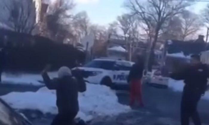 Video Shows Cop Pointing Gun at Black Teens During Apparent Snowball Fight