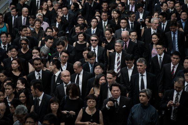 Lawyers march in defense of judicial independence in Hong Kong on June 27, 2014. (Philippe Lopez/AFP/Getty Images)