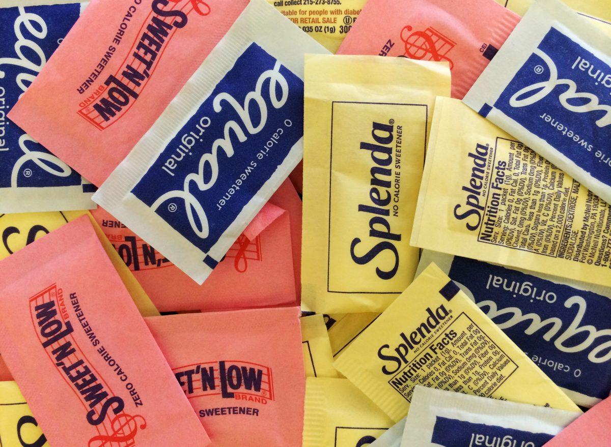 Artificial sweeteners are displayed in New York on Sept. 17, 2014. (Jenny Kane/AP Photo)