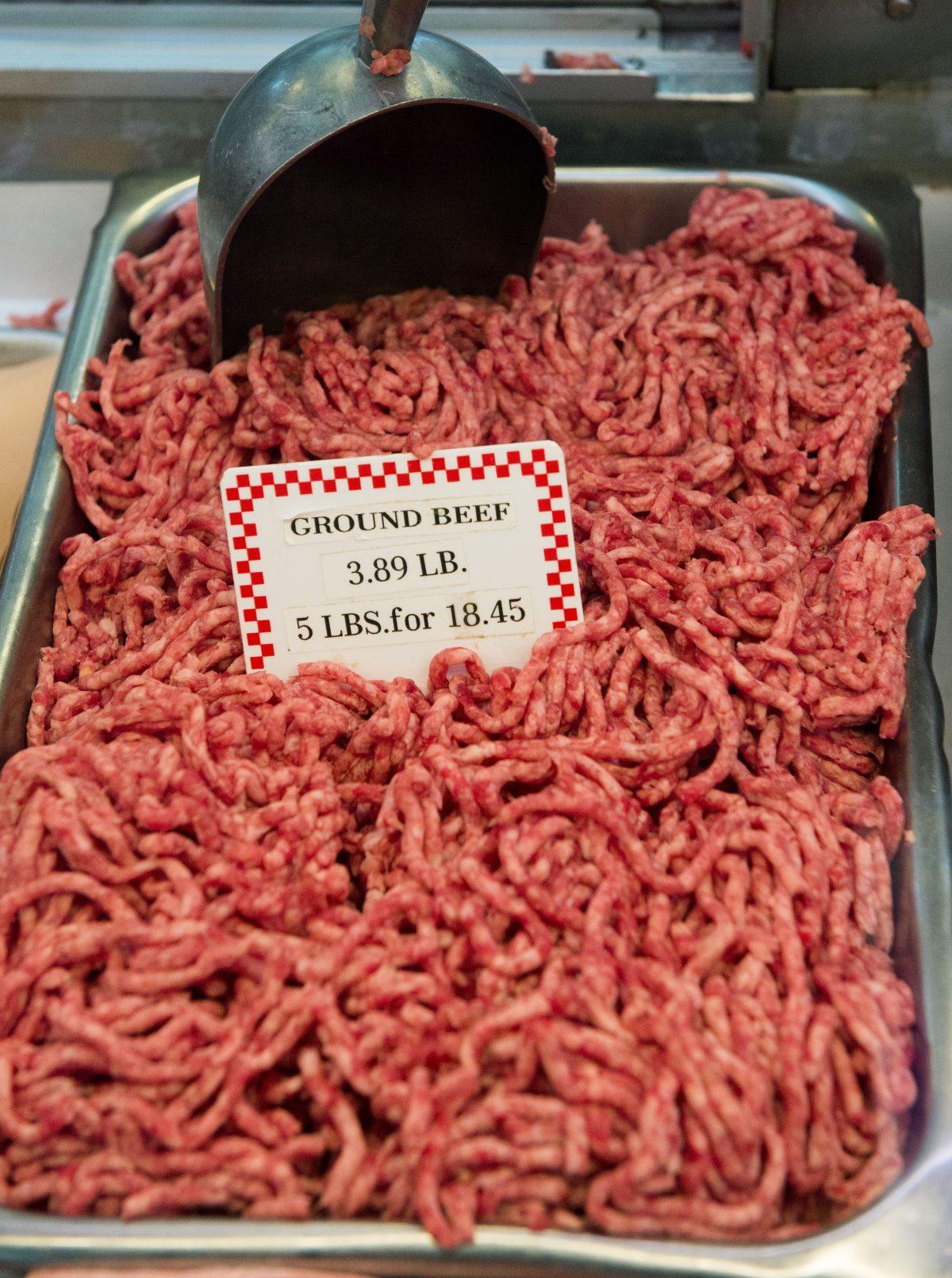 Ground Beef is for sale at Eastern Market in Washington on Dec. 18, 2014. (AFP/Getty Images)