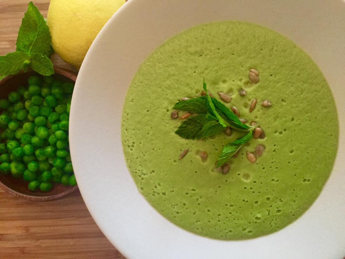 Spring Pea Soup With Avocado and Mint