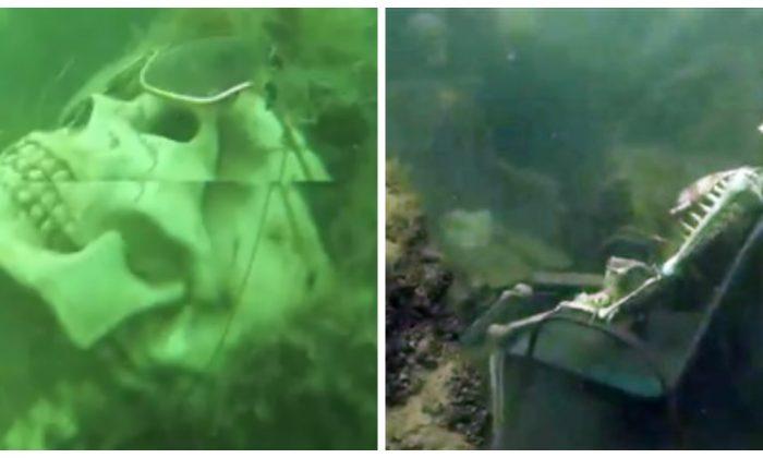 Arizona: Underwater Skeletons Spook a Snorkeler, But Police Say They’re Fake
