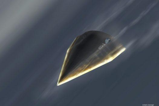 An artistic rendition of DARPA’s Hypersonic Technology Vehicle (HTV-2). The Chinese regime recently held its fourth test of a hypersonic missile. (DARPA)
