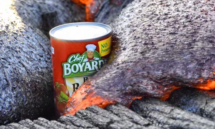 Video: Can of Soup Vs. Lava