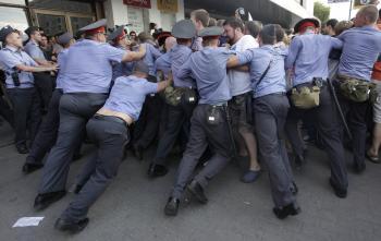Pro-Freedom of Assembly Protesters Arrested in Russia