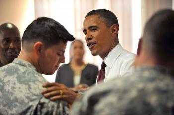 Obama Thanks Troops for Their Sacrifices