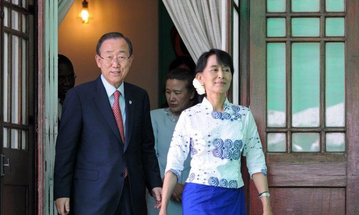 Ban Ki Moon Meets Suu Kyi in Burma