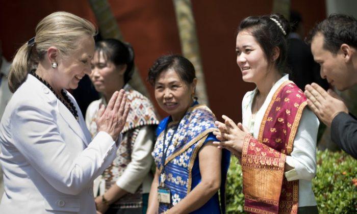 Hillary Clinton in Laos for Landmark Visit