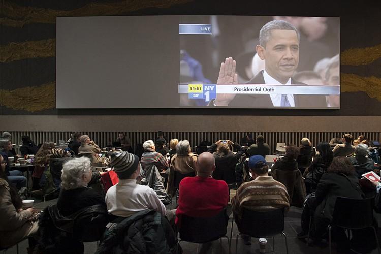 New Yorkers Celebrate Inauguration at Lincoln Center