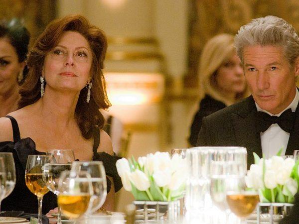 Susan Sarandon as the loyal wife of a troubled hedge-fund magnate played by Richard Gere (R) in the dramatic thriller “Arbitrage.” (Myles Aronowitz/Lionsgate)