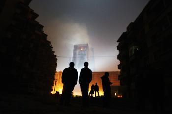 CCTV HQ Building Burns in Beijing