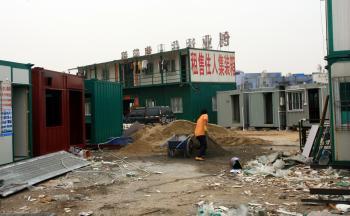 Cargo Shipping Containers Marketed as Homes in Southern China