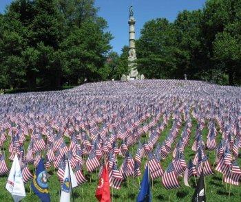 Thousands of Flags Mark Memorial Day at Boston Common