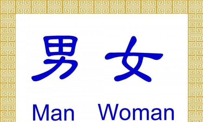 Chinese Characters: Nán & Nu