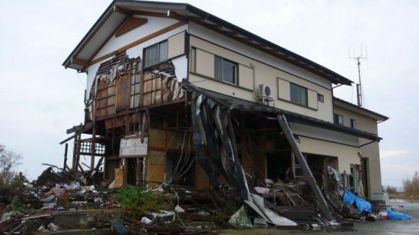 A house in the Tonashinba, Miyagi Prefecture still stands in a state of ruin, seven months after the tsunami ravaged the northeast coast of Japan. (Cindy Drukier/The Epoch Times)