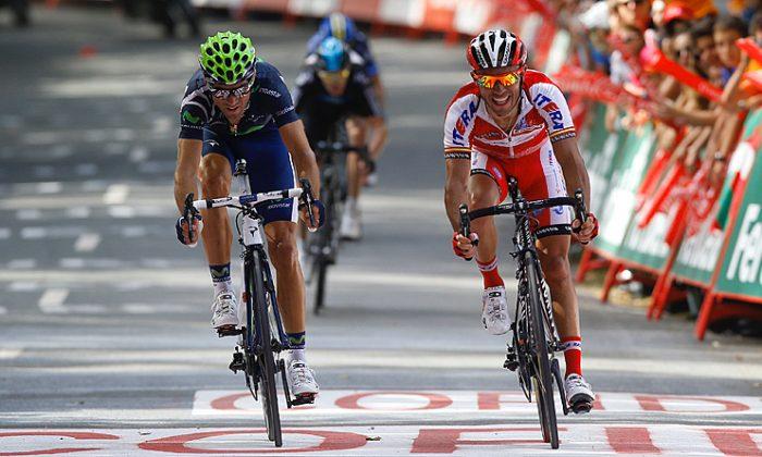 Valverde Wins Vuelta Stage Three and Red Jersey