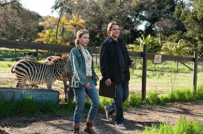 Benjamin Mee (Matt Damon) is a Southern Californian father who moves his young family to the countryside to renovate and reopen a struggling zoo, assisted by Kelly Foster (Scarlett Johansson), in “We Bought a Zoo." (Neal Preston/Twentieth Century Fox Film Corporation)