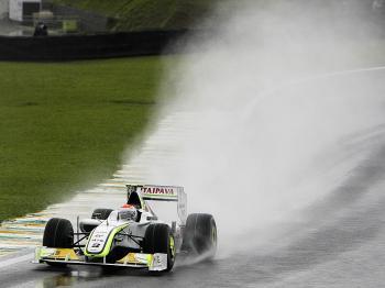 Barrichelo Wins Rain-Soaked Brazil F1 Grand Prix Pole