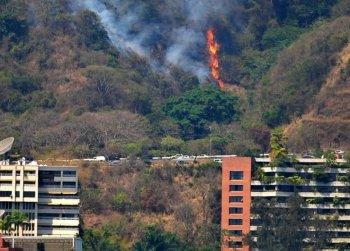 Forest Fires Rage Outside Caracas