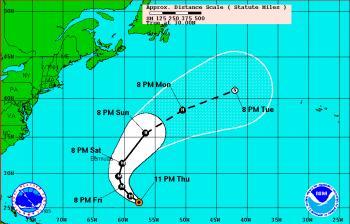 Hurricane Danielle Swells May Arrive at East Coast
