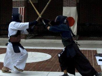 Kendo Master Demonstrates Samurai Sword Fighting