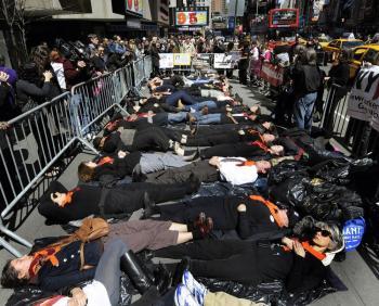 New Yorkers Against Gun Violence Stage ‘Lie In’