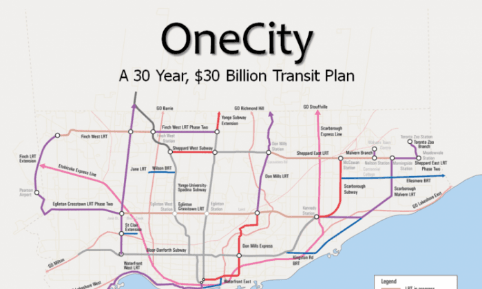 Toronto Transit Announces $30 Billion Plan